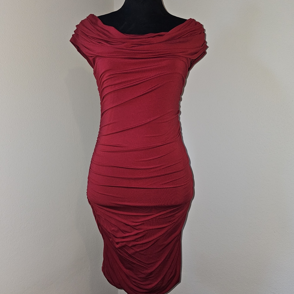 BCBGMaxAzria Scarlet Ruched Mini Dress